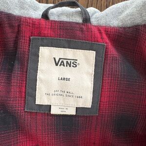 Vans Red and Black Plaid Jacket